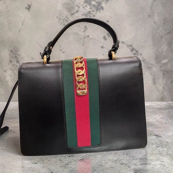 Gucci Sylvie Medium Top Handle, Shoulder Bag w Dust Bag - Picture 2 of 12